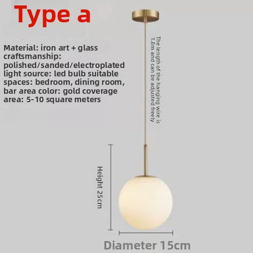 Glass Sphere LED Pendant Light