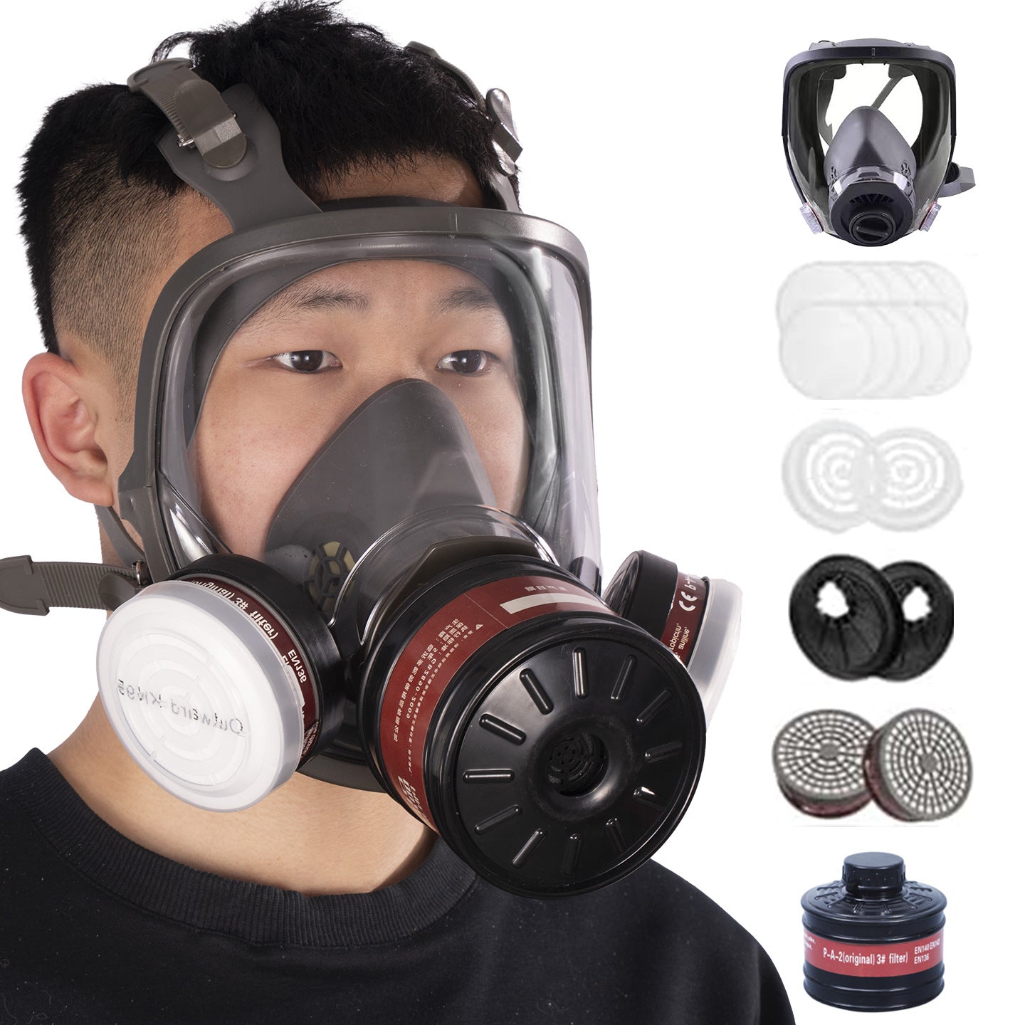 Silicone Gas Mask for Toxic Fume Protection