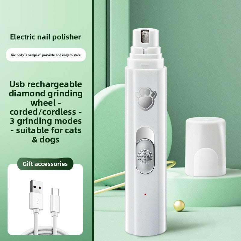 Paw Calm Cordless Pet Nail Grinder | Quiet Low-Noise Electric Claw Trimmer