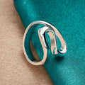 Minimalist Geometric Silver Ring for Women