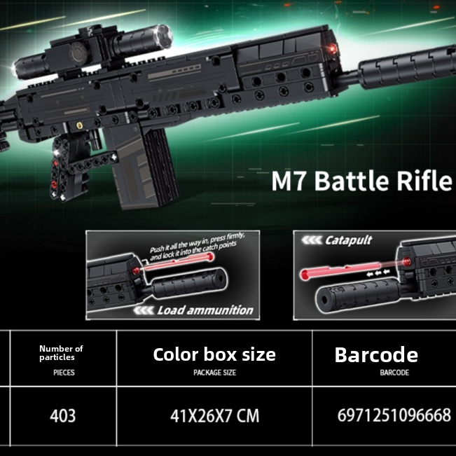 Building Block Model Gun – Functional Sniper Rifle, AK47 & Machine Gun Sets