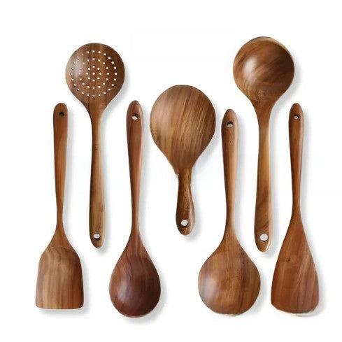Acacia Wood 9-Piece Kitchen Utensil Set