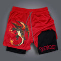 Pokemon Anime Double Layer Breathable Sports Shorts