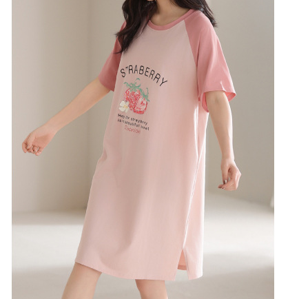 Women Cotton Sleep Nightgown Home Dress