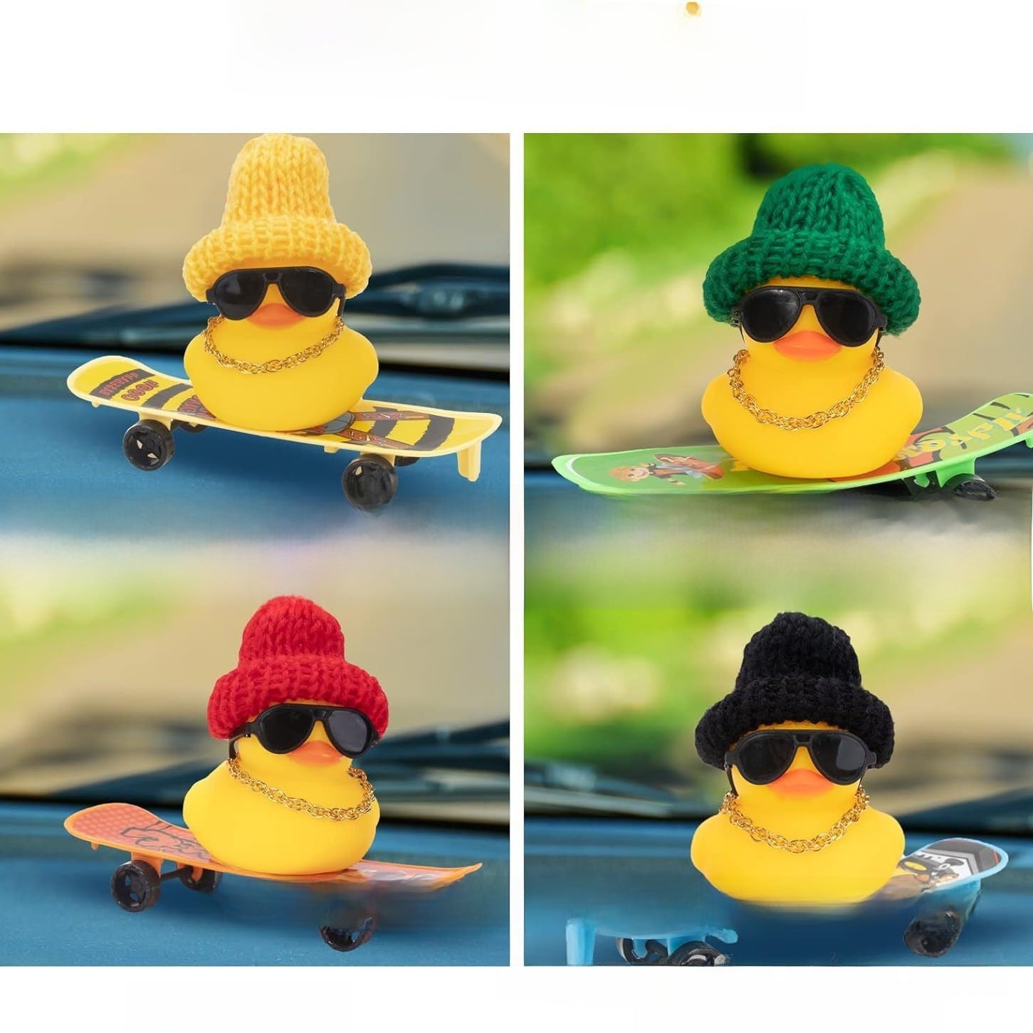 Cool skateboard rubber duck children's water play ducklings
