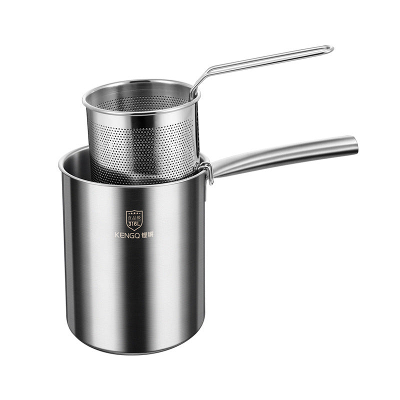 Stainless Steel Multi-Function Fryer Pot with Strainer
