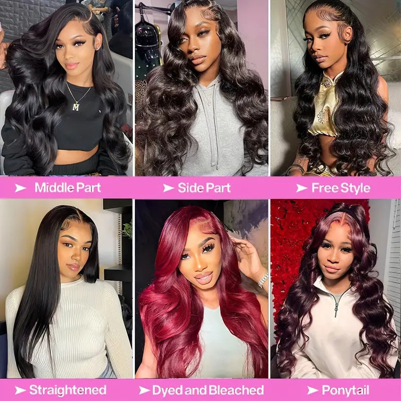 Aero Glam HD Lace Front Long Curly Wig | Heat-Resistant Natural Wave Body Unit