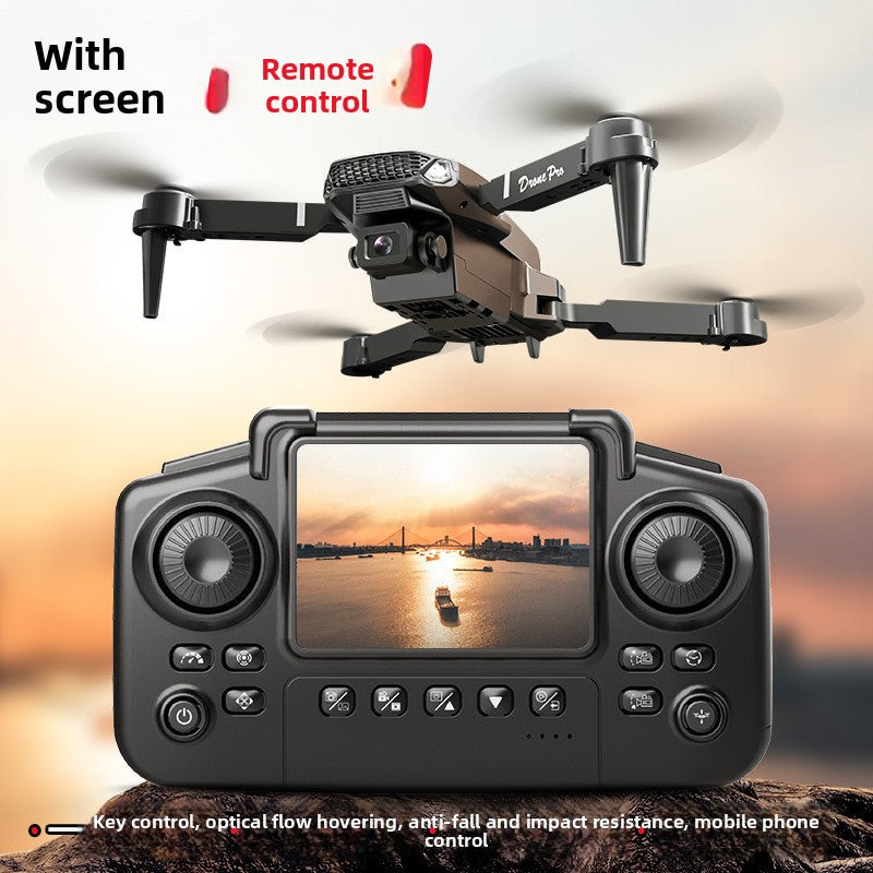 Foldable Quadcopter with Display Screen and Dual Cameras