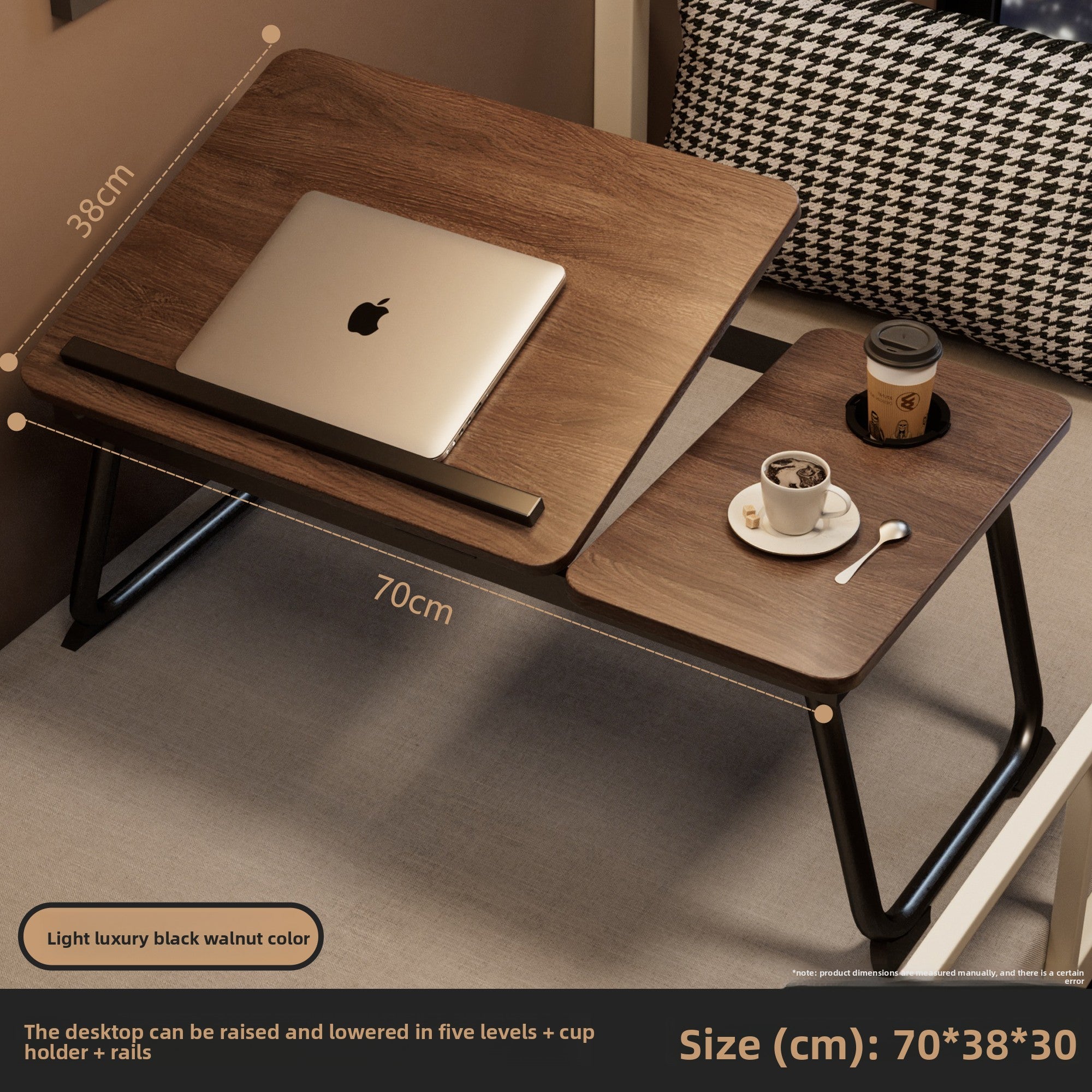 Adjustable Bed Table with Foldable Design