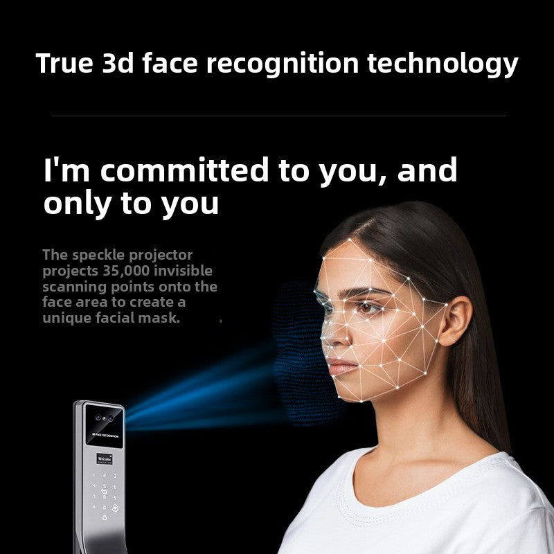 3D Face Recognition Fingerprint Smart Door Lock with Video Call