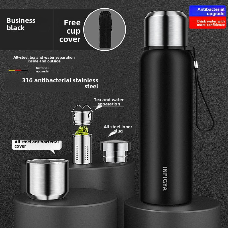 Stainless Steel Insulated Water Cup with Tea Separation