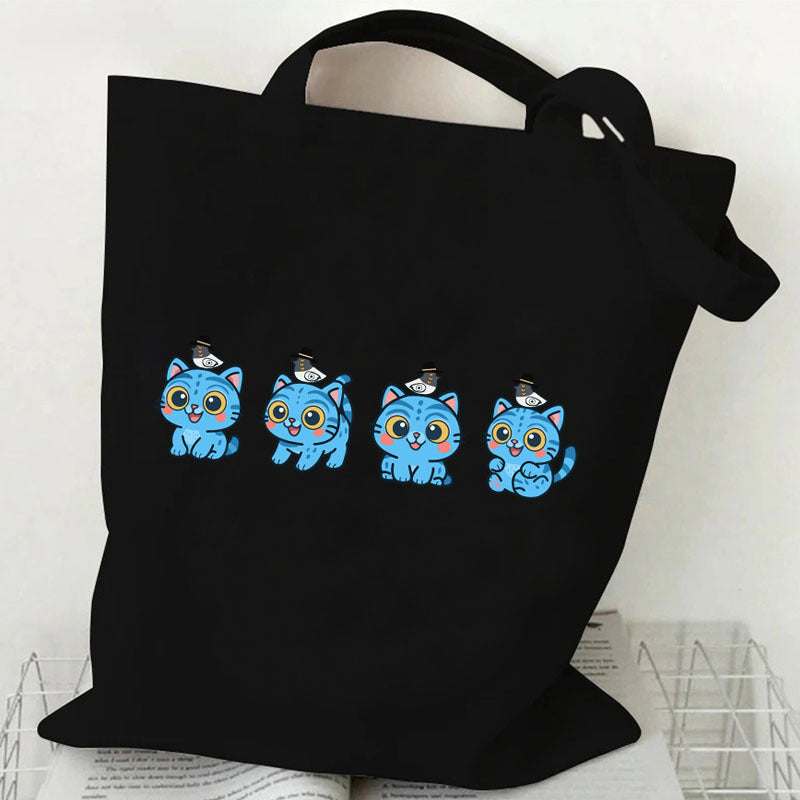 Anime-themed printed canvas bag