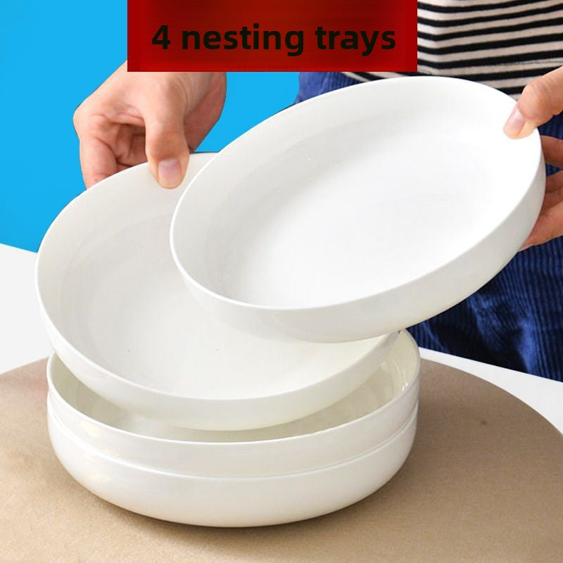 Deep Dish Bone China Plate for Dining