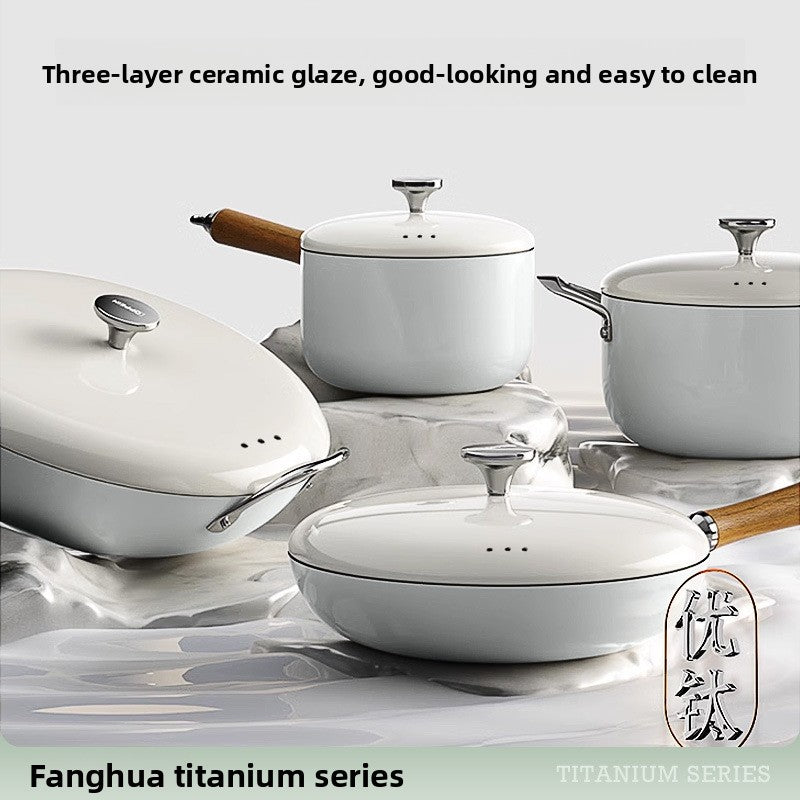 Household Ceramic Coated Pot Set