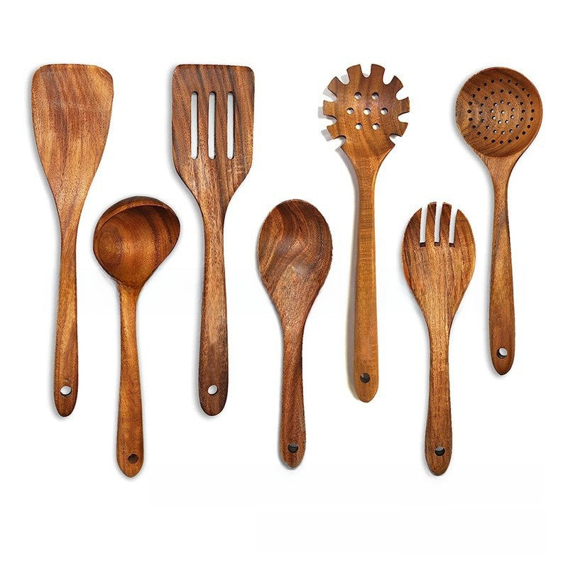 Acacia Wood 9-Piece Kitchen Utensil Set