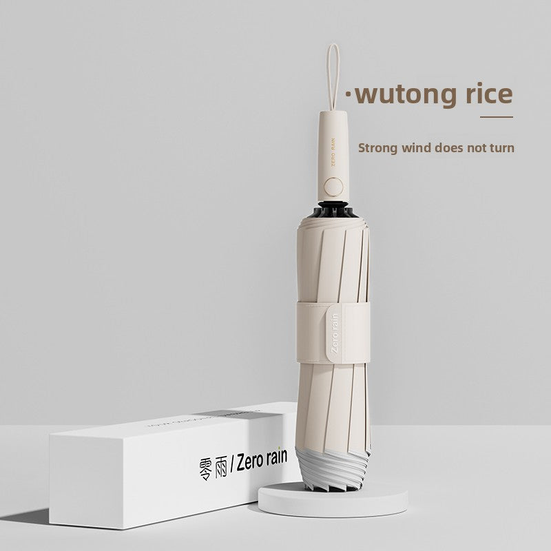 Reinforced Automatic Umbrella with Sun and Rain Protection