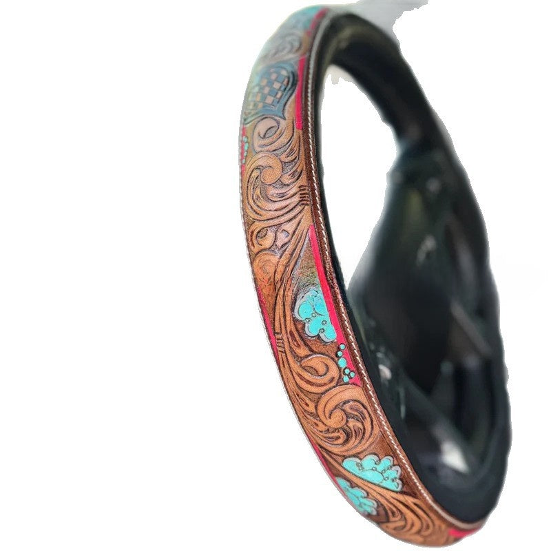 Four-Season Universal Steering Wheel Cover High-End Style Without Inner Ring Anti-Slip Breathable Steering Wheel Cover