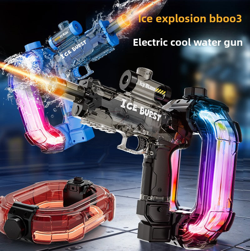 Professional-Grade Aurora Electric Pulse Water Blaster – Motorized High-Capacity Water Gun with LED Lighting, Sound Effects & Certified Safety ABS Build