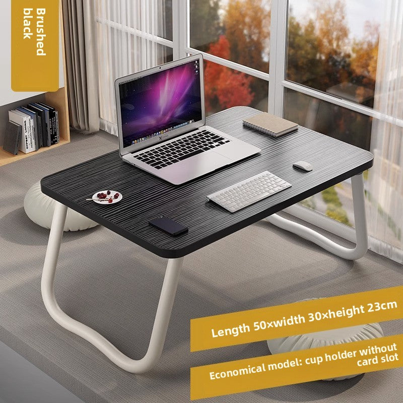 Foldable Bed Table with Storage Options