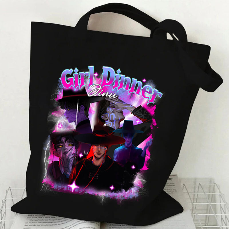 Anime-themed printed canvas bag