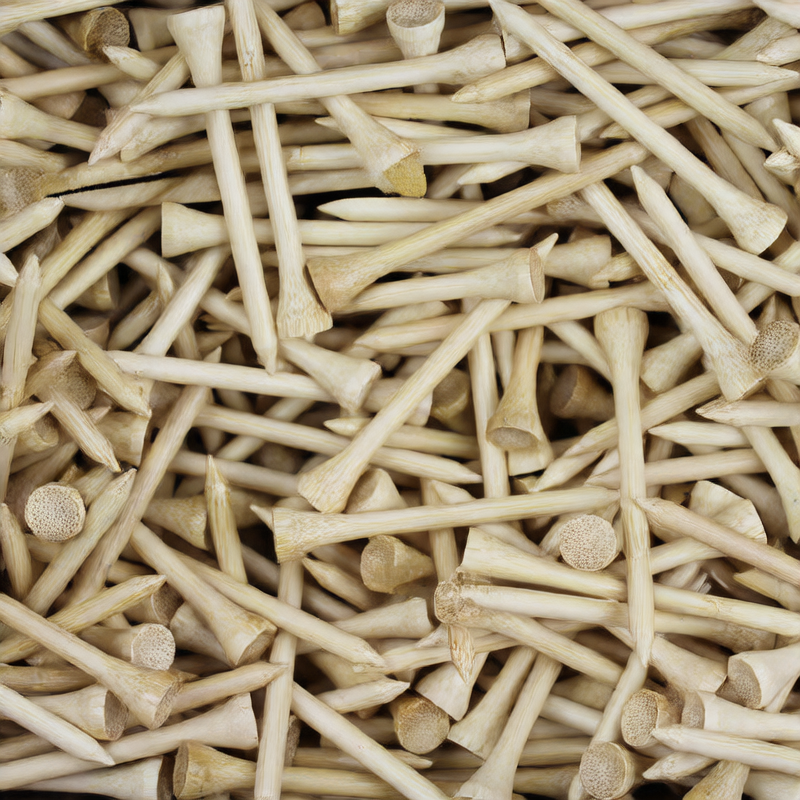 Wood Fiber Golf Tees with Customizable Stripes