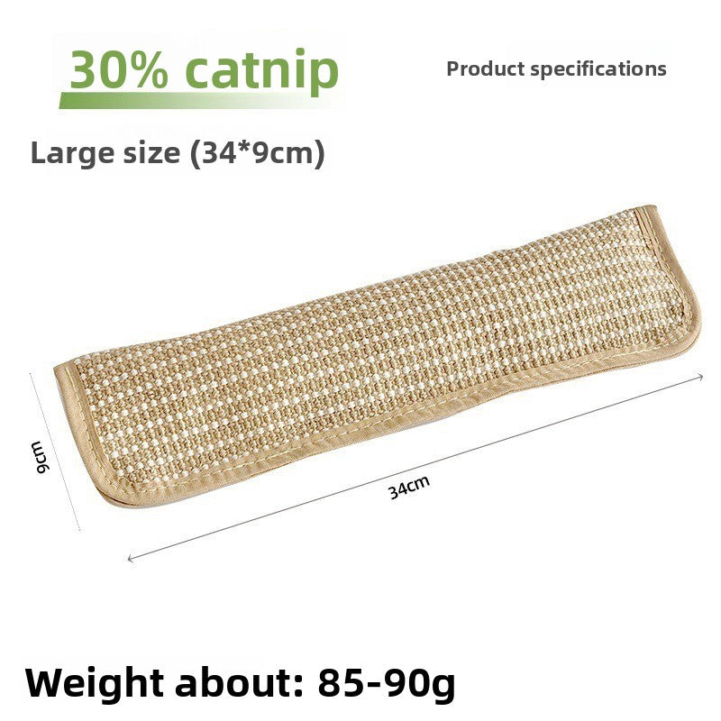 Sisal Catnip Cat Scratching Mat pillow | Bite-Resistant Fish Toy for Teeth Cleaning