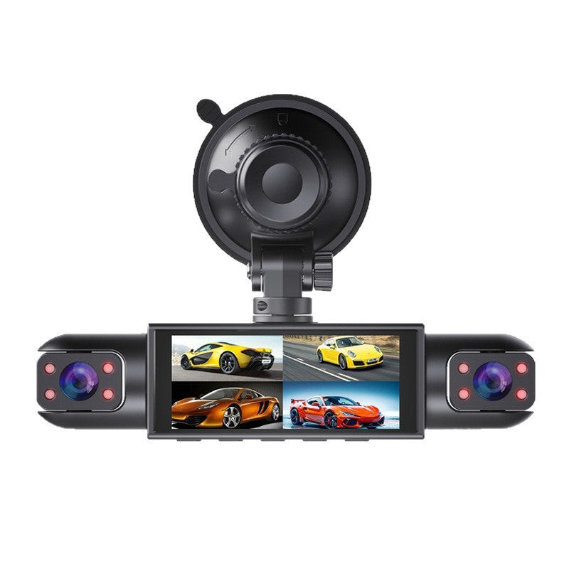 360 Four-Lens Vehicle Dash Cam | 1080P Front, Rear & Side Car Recorder