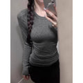 Womens Long Sleeve Round Neck T-Shirt