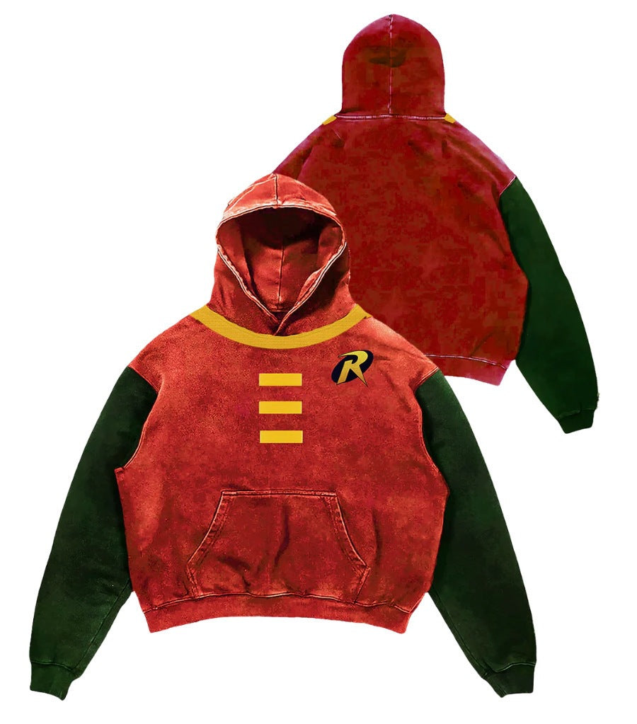 Hero Verse Men's Digital Print Hoodie | Relaxed Fit Streetwear Pullover