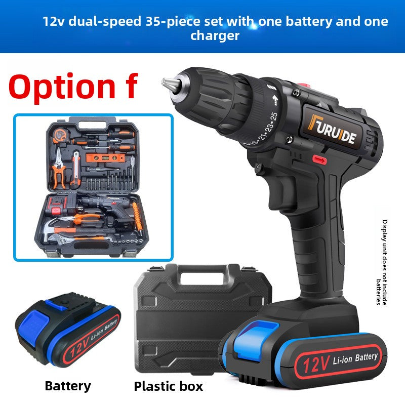 24V/36V Cordless Power Drill Set - Rechargeable Lithium-Ion Electric Driver Combo Kit, 35 to 112-Piece Complete Hardware Tool Kit with Storage Case
