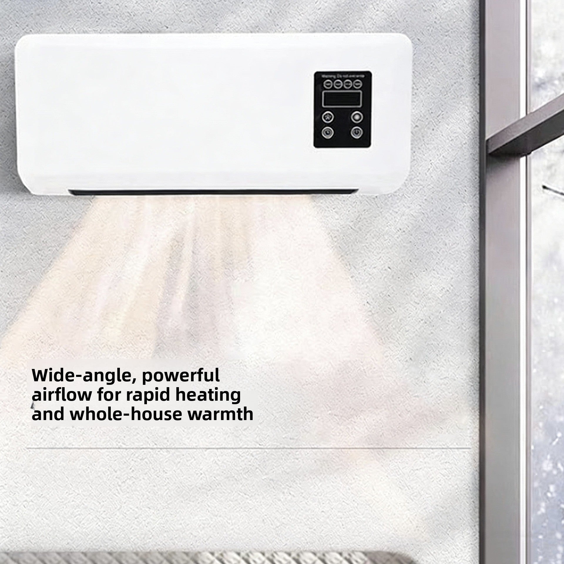 Aero 2-in-1 Wall-Mount Space Heater & Fan -1500W PTC Ceramic Heater with Remote