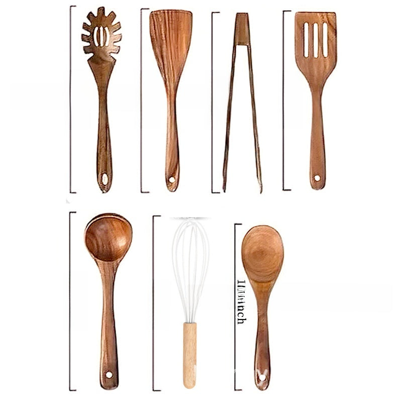 Acacia Wood 9-Piece Kitchen Utensil Set