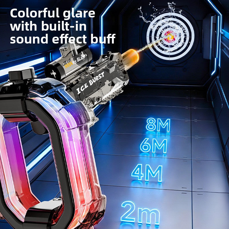 Professional-Grade Aurora Electric Pulse Water Blaster – Motorized High-Capacity Water Gun with LED Lighting, Sound Effects & Certified Safety ABS Build