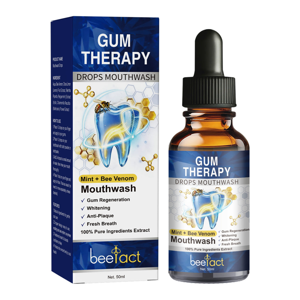 Professional-Grade Gum Therapy & Mint Oral Cleansing Drops – Advanced Anti-Bacterial Botanical Freshness Elixir (50ml)