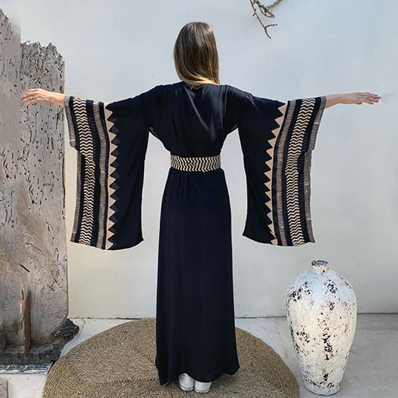 printed cardigan