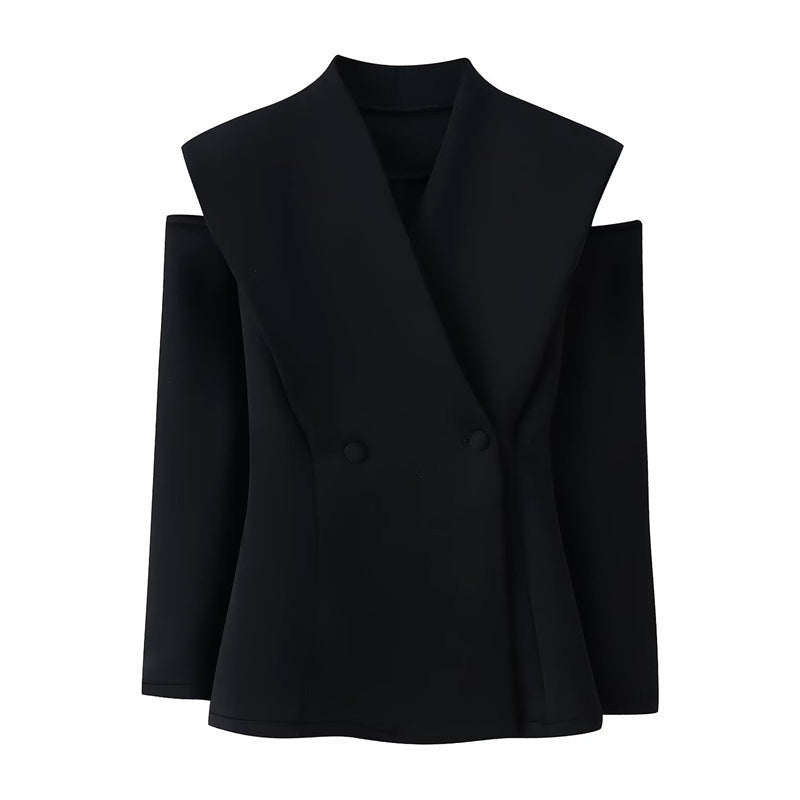 Aero Mod Two-Tone Color-Block Blazer | Casual Loose-Fit Lapel Jacket
