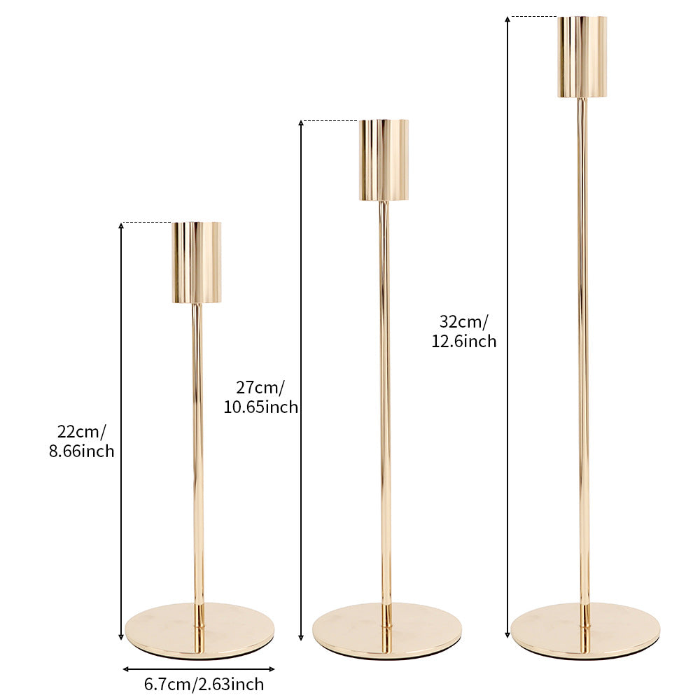 European Minimalist Metal Candle Holders
