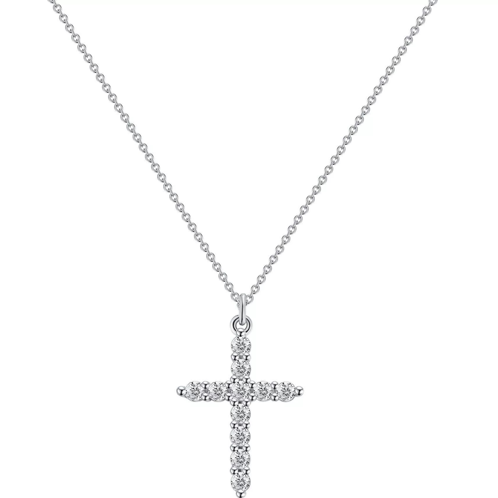 Aethelgard Rotating Cross & Crown Pavé Pendant Necklace | 18k Gold & Sterling Finish Luxury Jewelry