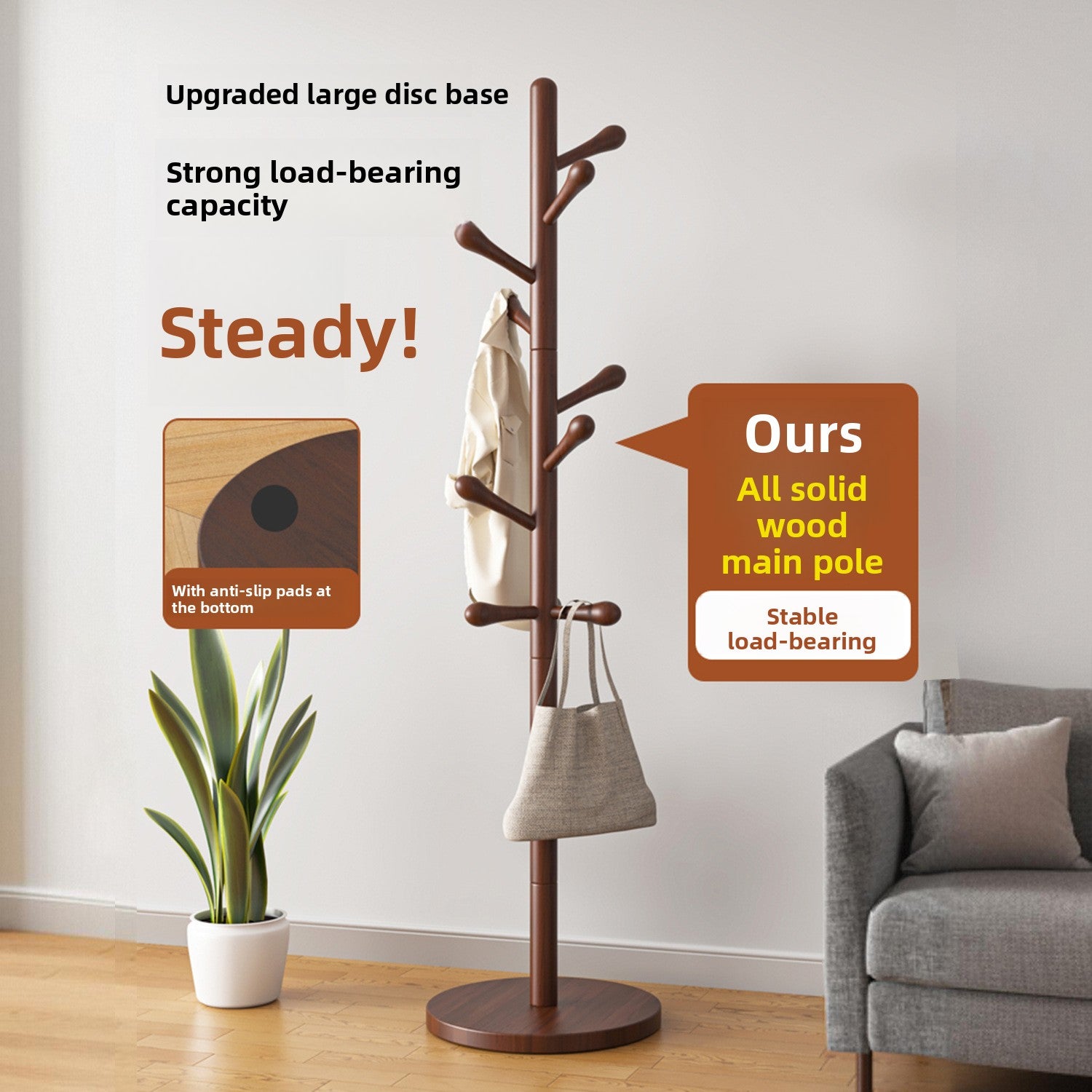 Wooden Coat Rack