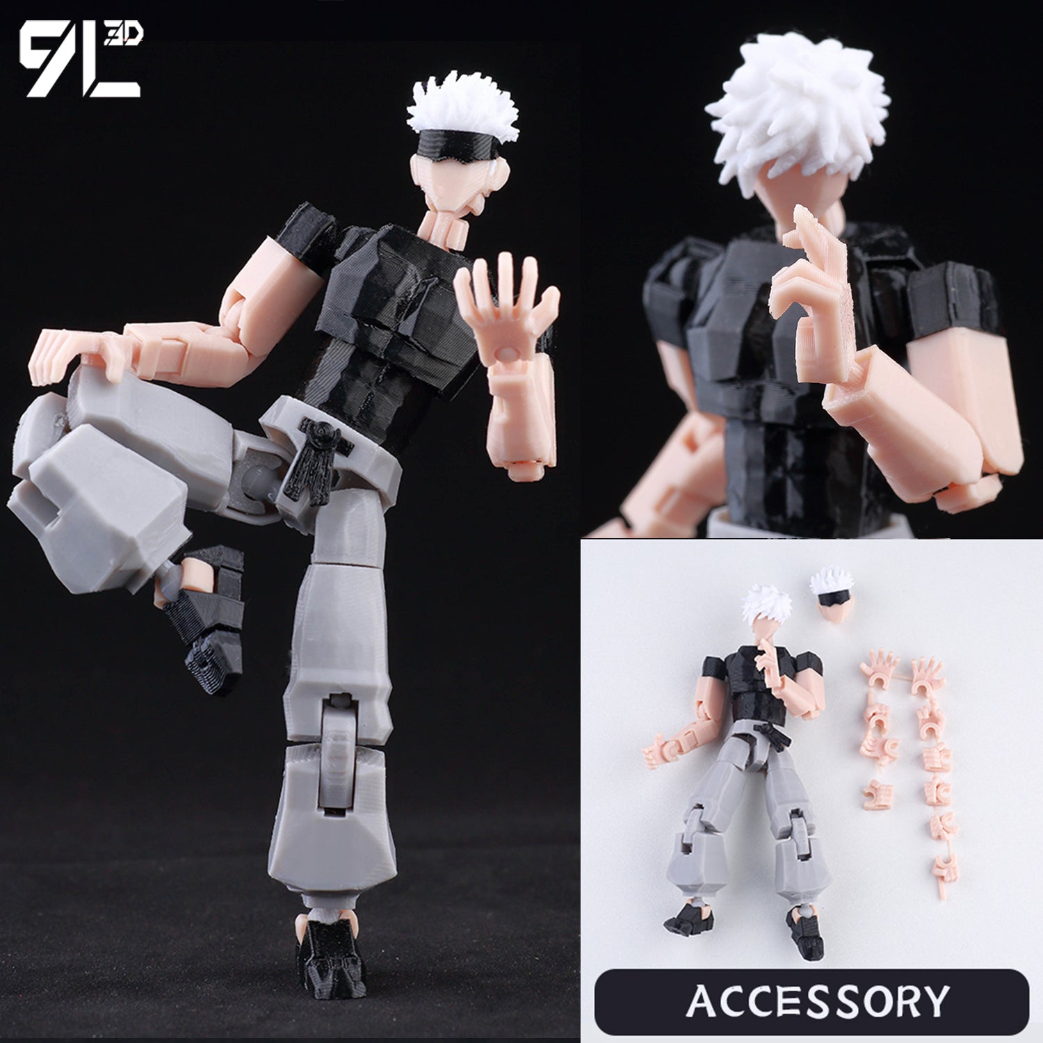 3D Printed Multi-Jointed Movable Anime Figure