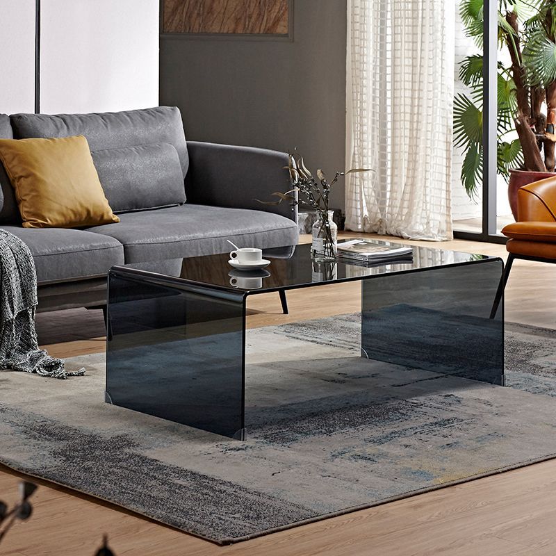 rectangular glass coffee table