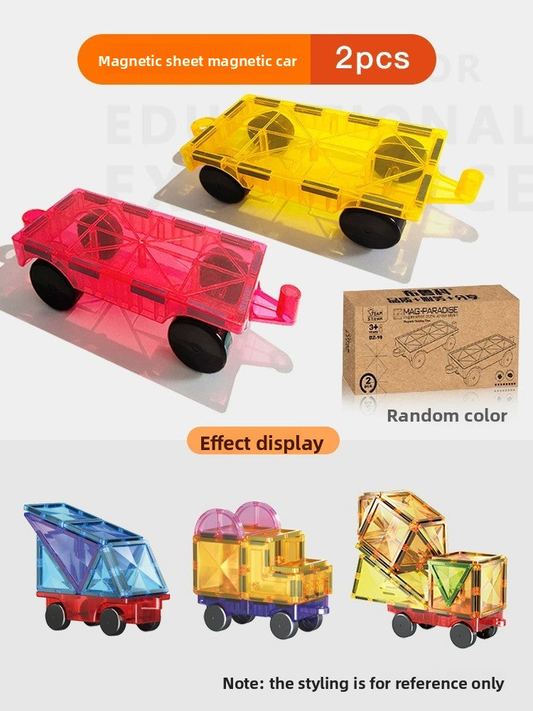 Diamond Surface Magnetic Tiles Stem  Building Block set Translucent Geometric 3D kits