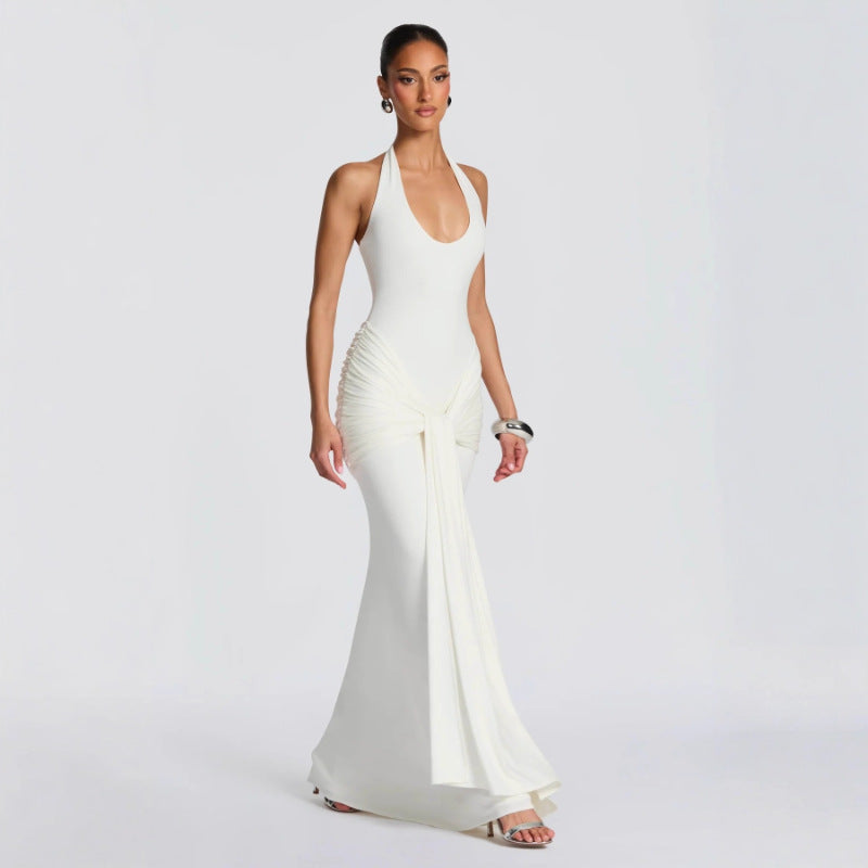 Halter Neck Ribbon Dress
