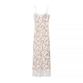 Elegant Lace Strap Long Dress