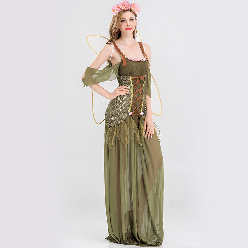 Fantasy Fairy Princess Long Dress Costume
