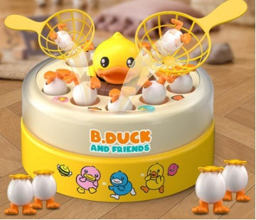 Children's bouncing yellow duck toy