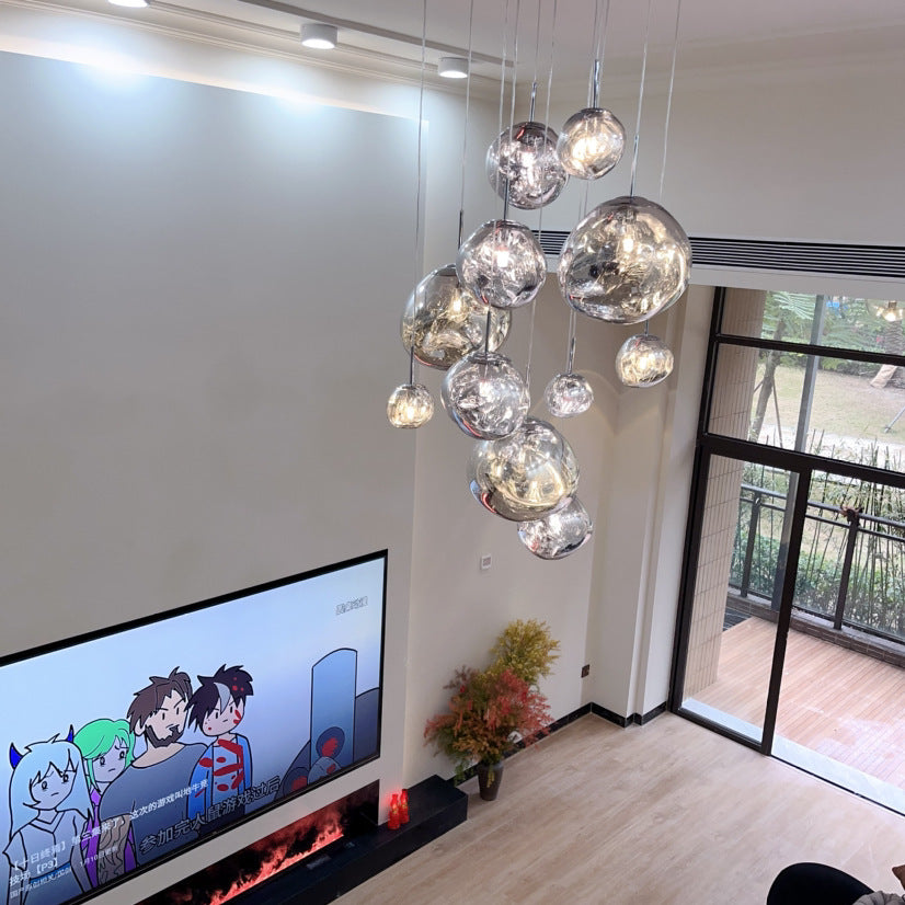 Designer Lava Stone Chandelier