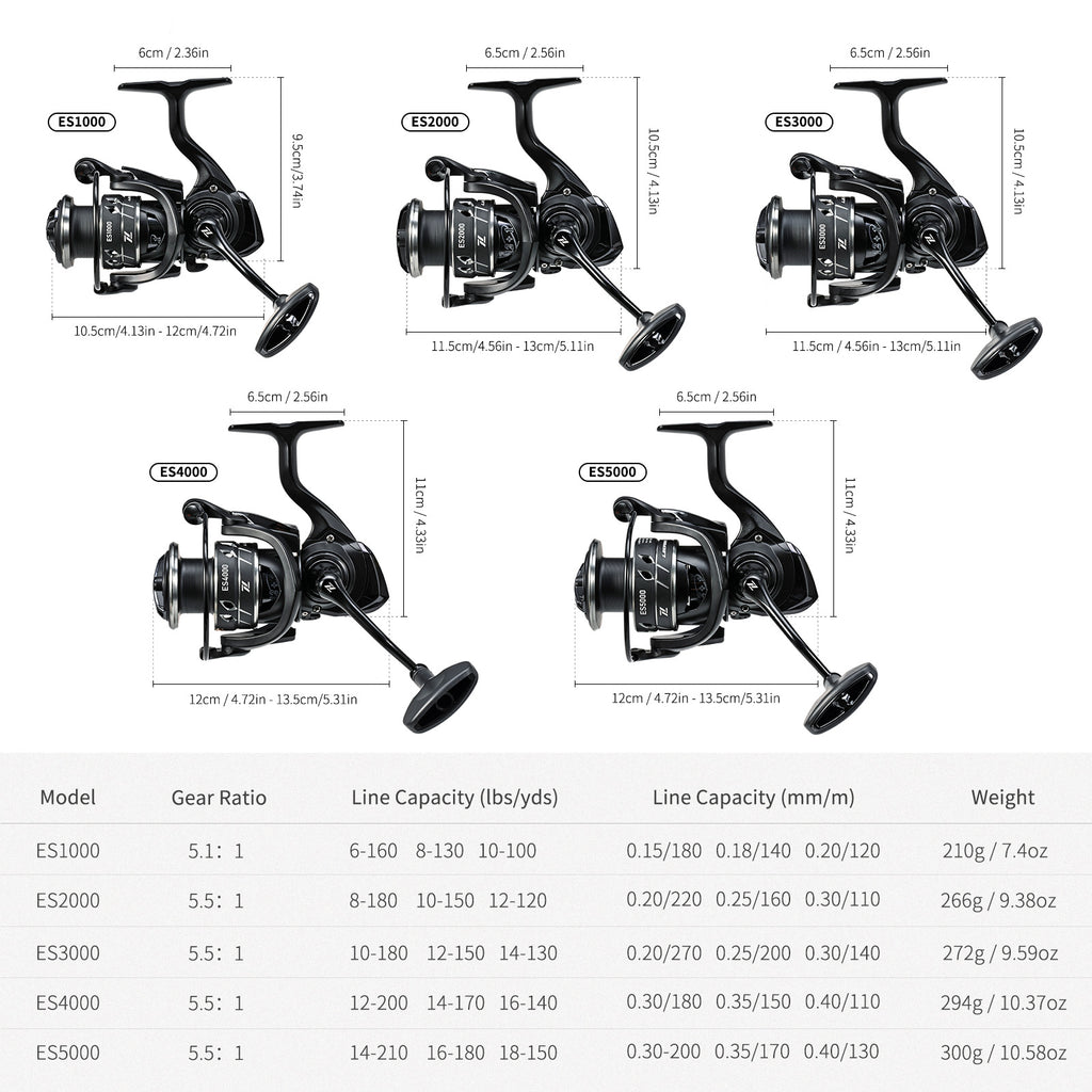 LEO Spinning Fishing Reel ES Series Saltwater Freshwater Fishing Gear