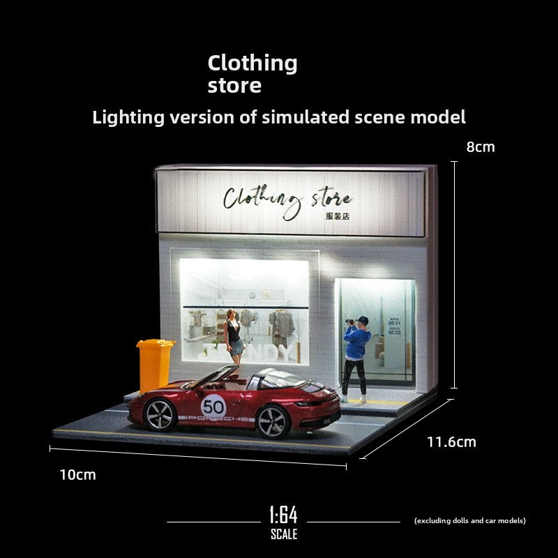 Premium 1:64 Scale Lights-Up Miniature Street Scene Diorama