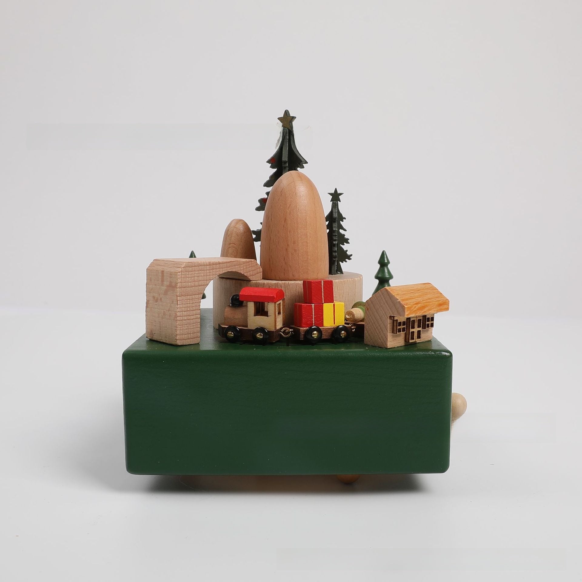 Wooden Carousel Music Box with Ballet Dancer